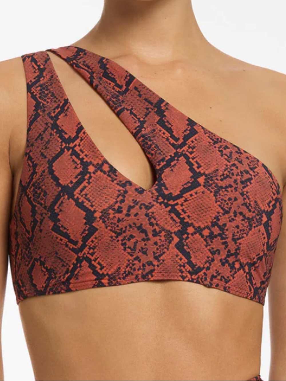 NWOT Jets Australia Python Splice Snake-Print Swimsuit top bikini top size 10